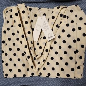 Baggu Small Cloud Carry On Cream Polka Dots NWT